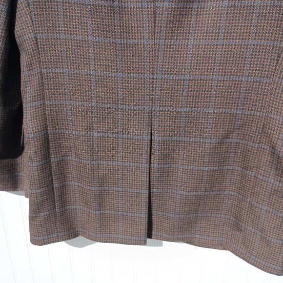DANIEL CREMIEUX Blazer Mens 38S Brown Sport Coat Jacket Classic Houndstooth Vtg - Picture 6 of 15